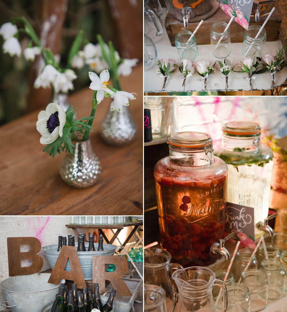 The wedding of Sinclair Seller, co-founder of Maids to Measure. Sinclair had 13 bridesmaids for her laid-back and glamorous British backyard wedding. Photography by Claire Graham and Lucy Davenport.