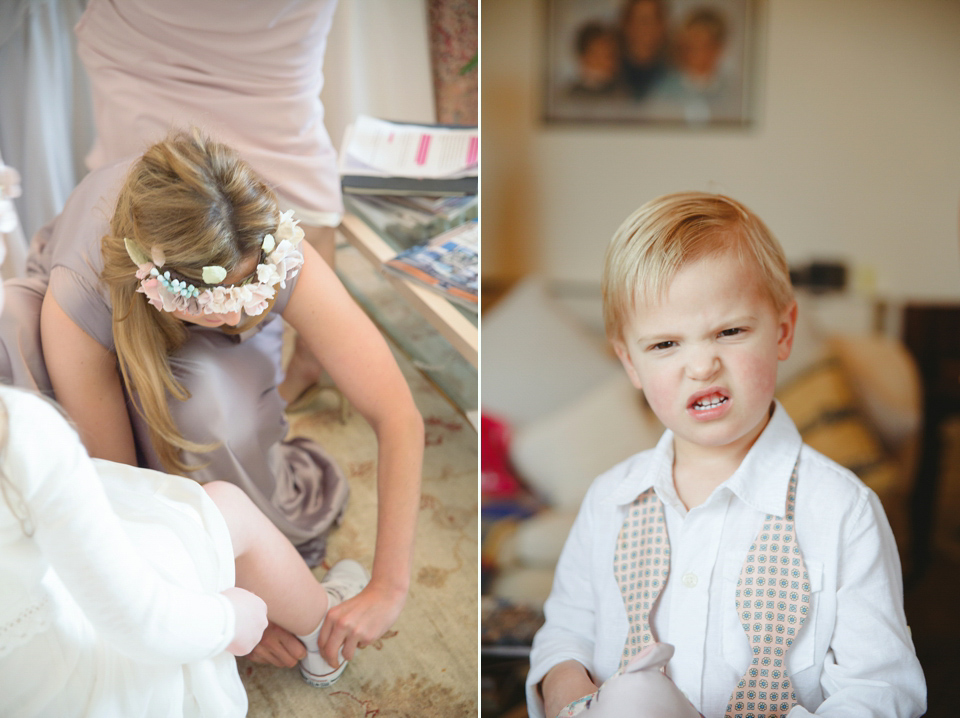 The wedding of Sinclair Seller, co-founder of Maids to Measure. Sinclair had 13 bridesmaids for her laid-back and glamorous British backyard wedding. Photography by Claire Graham and Lucy Davenport.