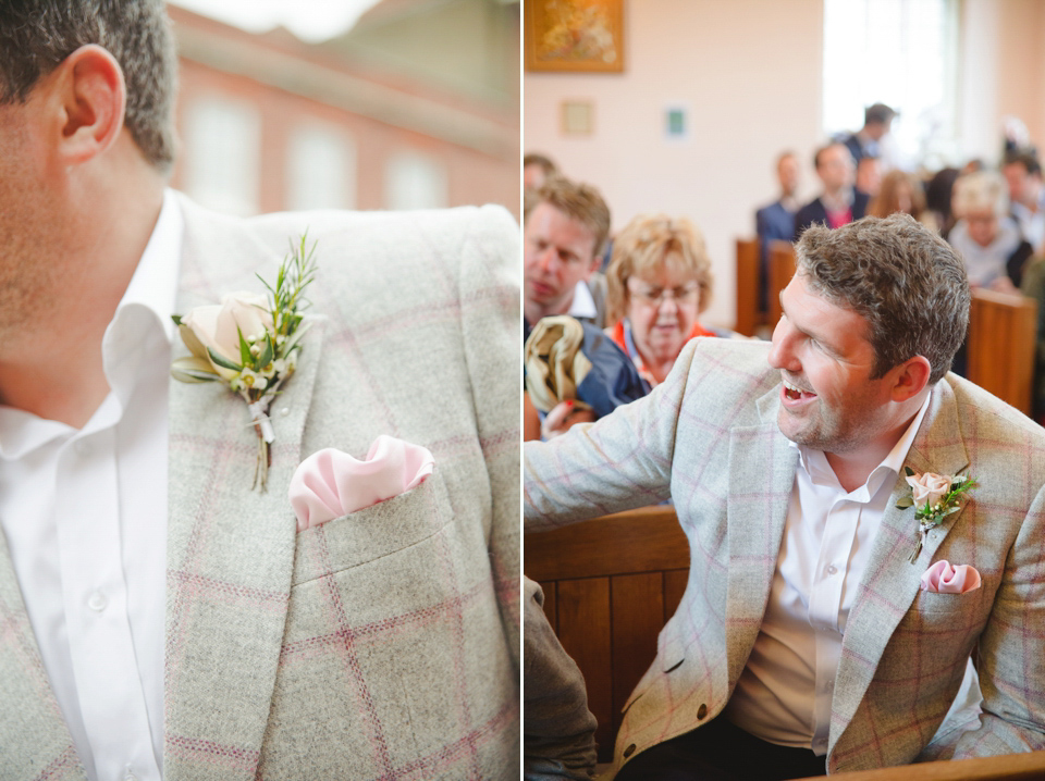 The wedding of Sinclair Seller, co-founder of Maids to Measure. Sinclair had 13 bridesmaids for her laid-back and glamorous British backyard wedding. Photography by Claire Graham and Lucy Davenport.