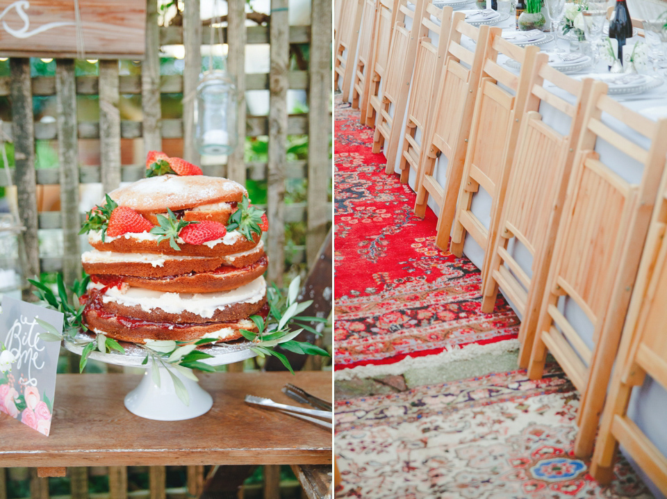 The wedding of Sinclair Seller, co-founder of Maids to Measure. Sinclair had 13 bridesmaids for her laid-back and glamorous British backyard wedding. Photography by Claire Graham and Lucy Davenport.