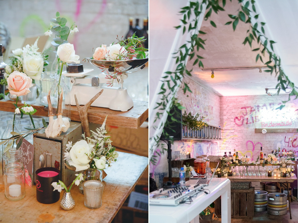 The wedding of Sinclair Seller, co-founder of Maids to Measure. Sinclair had 13 bridesmaids for her laid-back and glamorous British backyard wedding. Photography by Claire Graham and Lucy Davenport.