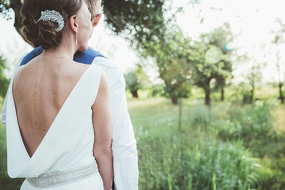 An Elegant Jesús Peiró Gown for an Indian Inspired Barn Wedding. Photography by Philippa James. An Elegant Jesús Peiró Gown for an Indian Inspired Barn Wedding. Photography by Philippa James.
