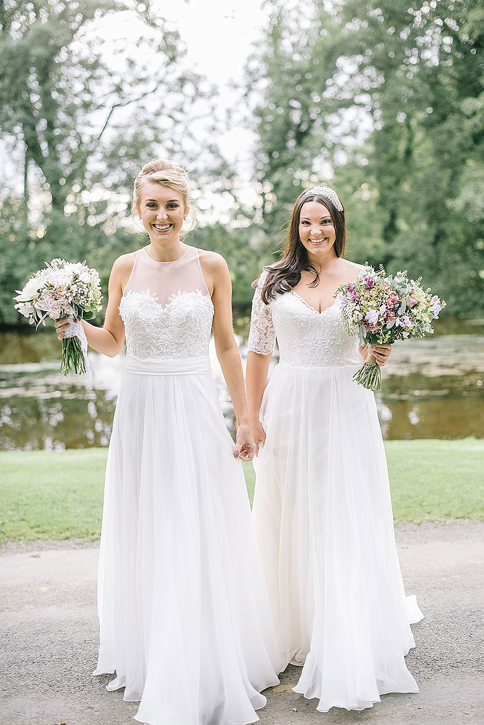 Charlotte Balbier and Sassi Holford are both stocked at The Little Pearl Bridal Boutique in Pickering, North Yorkshire. Photography by Georgina Harrison.