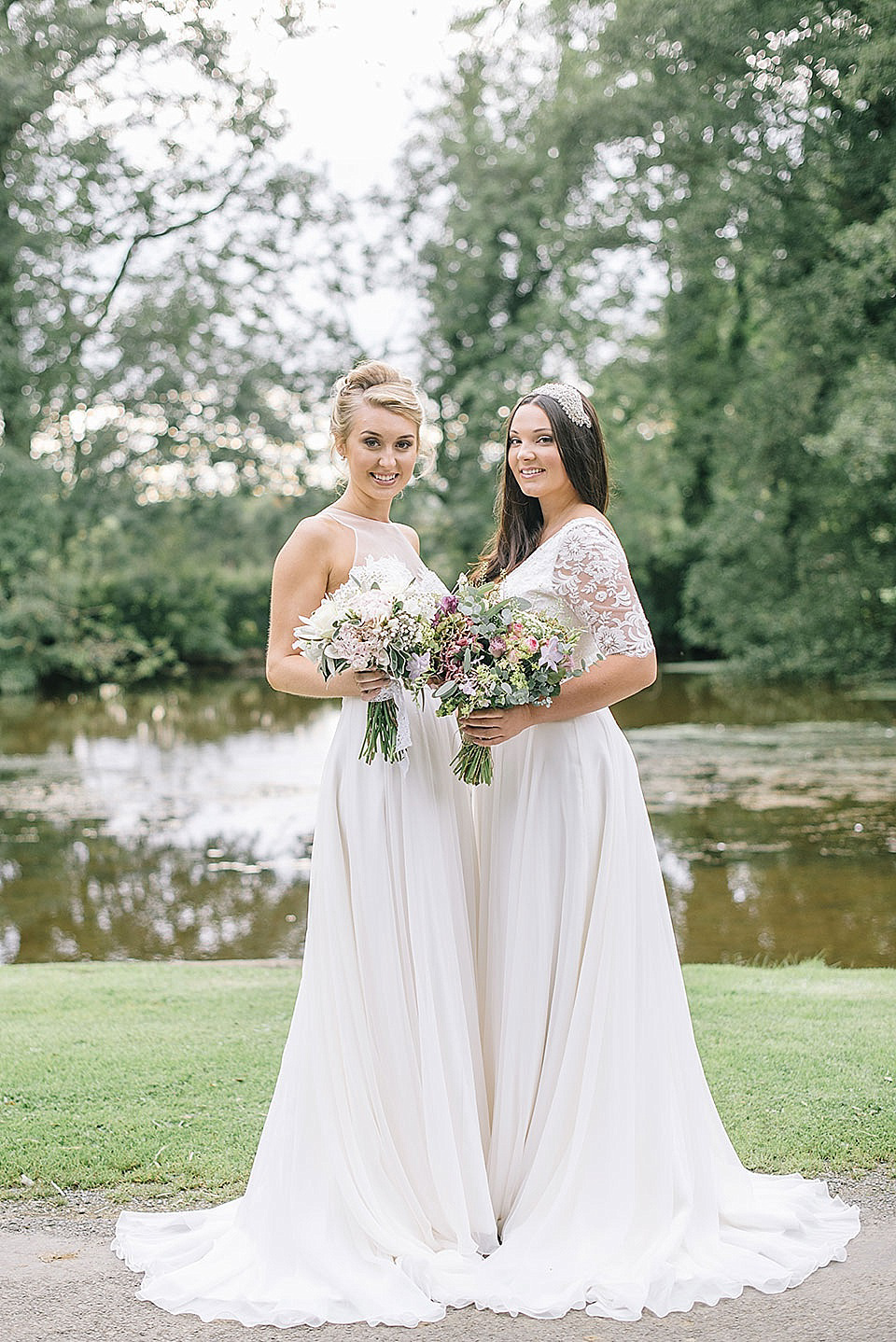 Charlotte Balbier and Sassi Holford are both stocked at The Little Pearl Bridal Boutique in Pickering, North Yorkshire. Photography by Georgina Harrison.