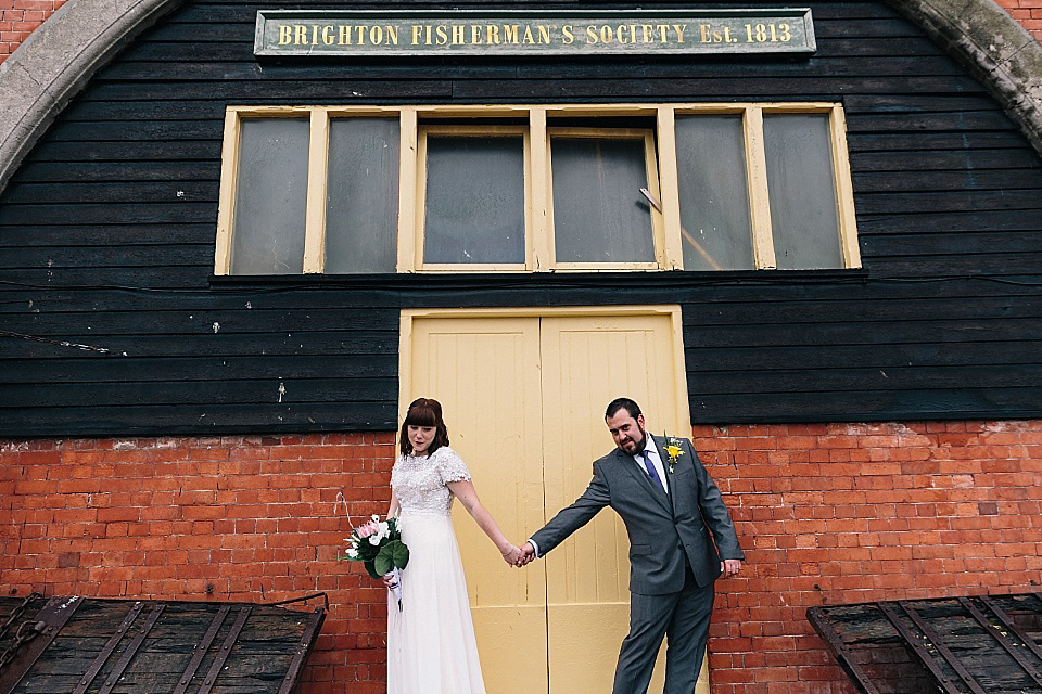 A Rainy Day Brighton Bandstand Wedding. Photography by Heather Shuker of Eclection Photography.