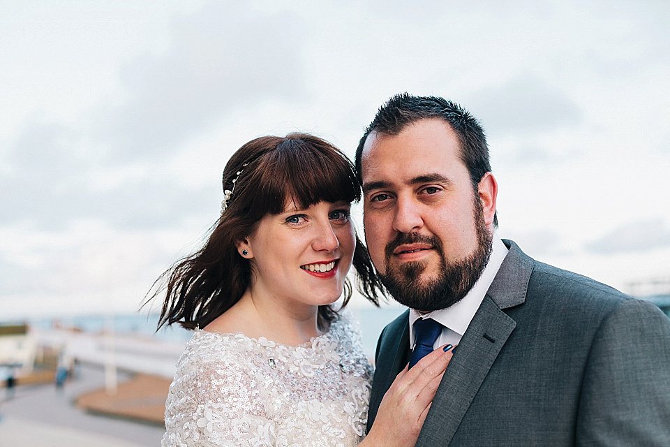 A Rainy Day Brighton Bandstand Wedding. Photography by Heather Shuker of Eclection Photography.