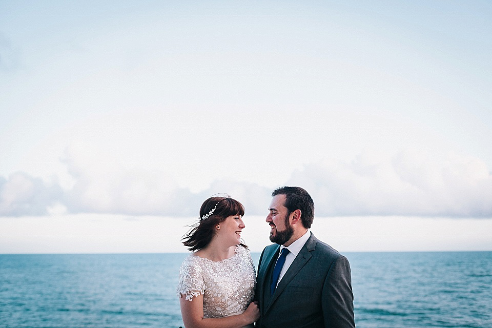 A Rainy Day Brighton Bandstand Wedding. Photography by Heather Shuker of Eclection Photography.