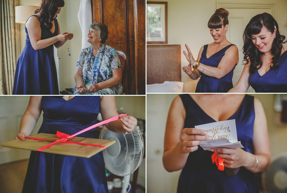 A Backless David Fielden Gown for a Travel Inspired Summer Wedding. Photography by Howell Jones.