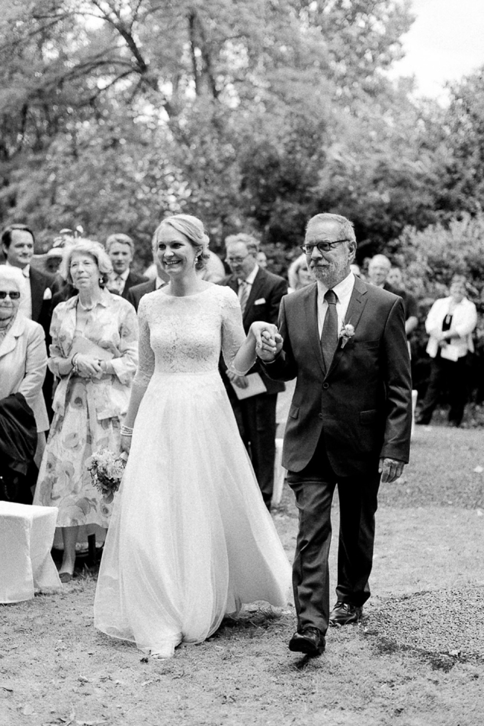 Anna Kara Lace and Peach Pretty For An Elegant Castle Wedding. Photography by Grace and Blush.