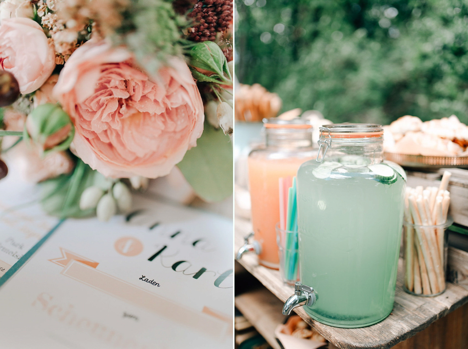 Anna Kara Lace and Peach Pretty For An Elegant Castle Wedding. Photography by Grace and Blush.