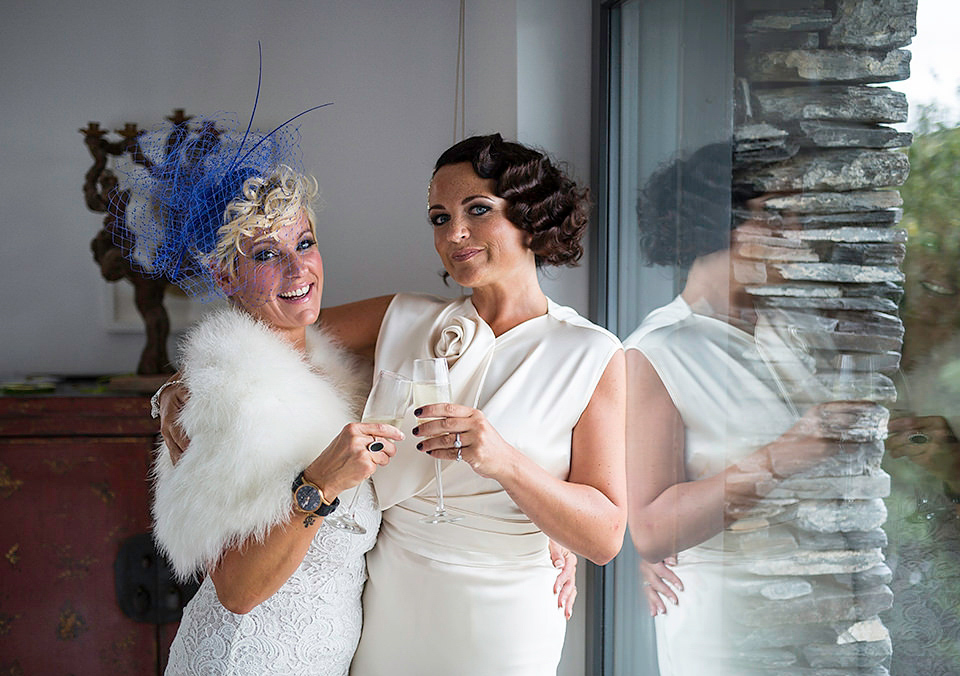 1930's Inspired David Fielden Elegance for a Family Wedding on the Cornish Coast. Photography by Matt Gillespie.