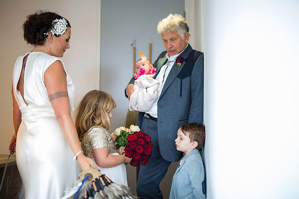 1930's Inspired David Fielden Elegance for a Family Wedding on the Cornish Coast. Photography by Matt Gillespie.