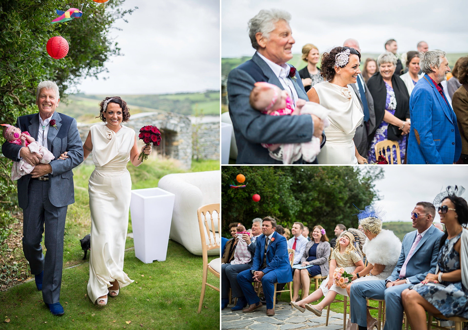 1930's Inspired David Fielden Elegance for a Family Wedding on the Cornish Coast. Photography by Matt Gillespie.