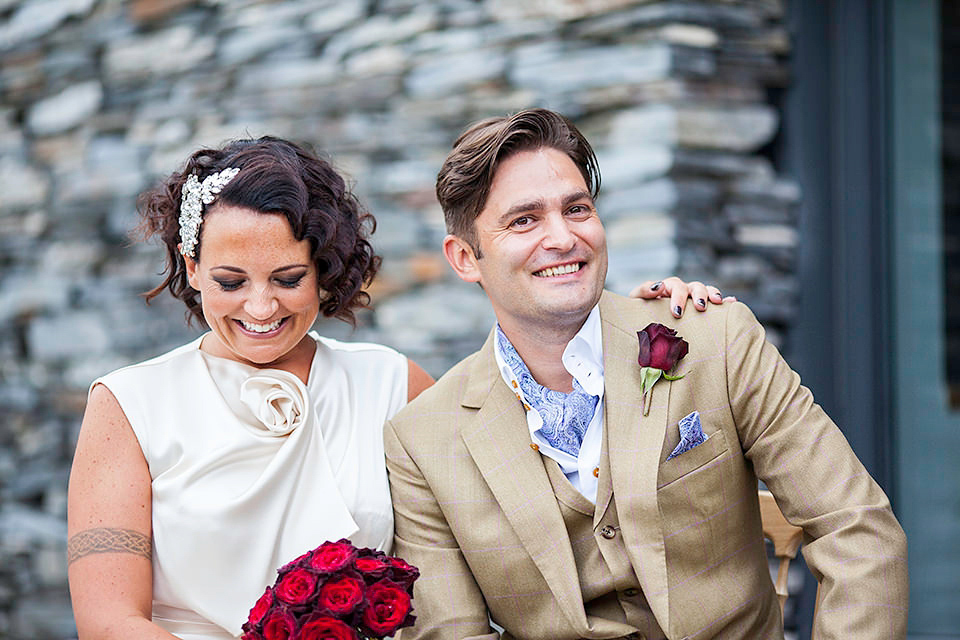 1930's Inspired David Fielden Elegance for a Family Wedding on the Cornish Coast. Photography by Matt Gillespie.