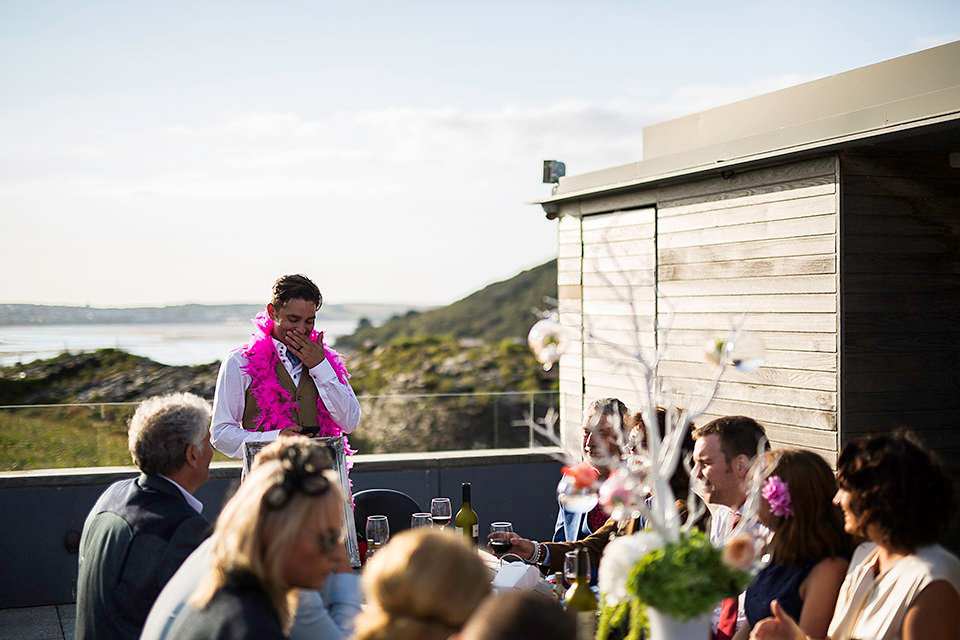 1930's Inspired David Fielden Elegance for a Family Wedding on the Cornish Coast. Photography by Matt Gillespie.