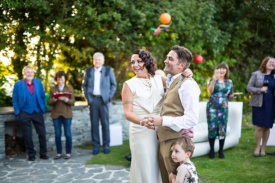 1930's Inspired David Fielden Elegance for a Family Wedding on the Cornish Coast. Photography by Matt Gillespie.