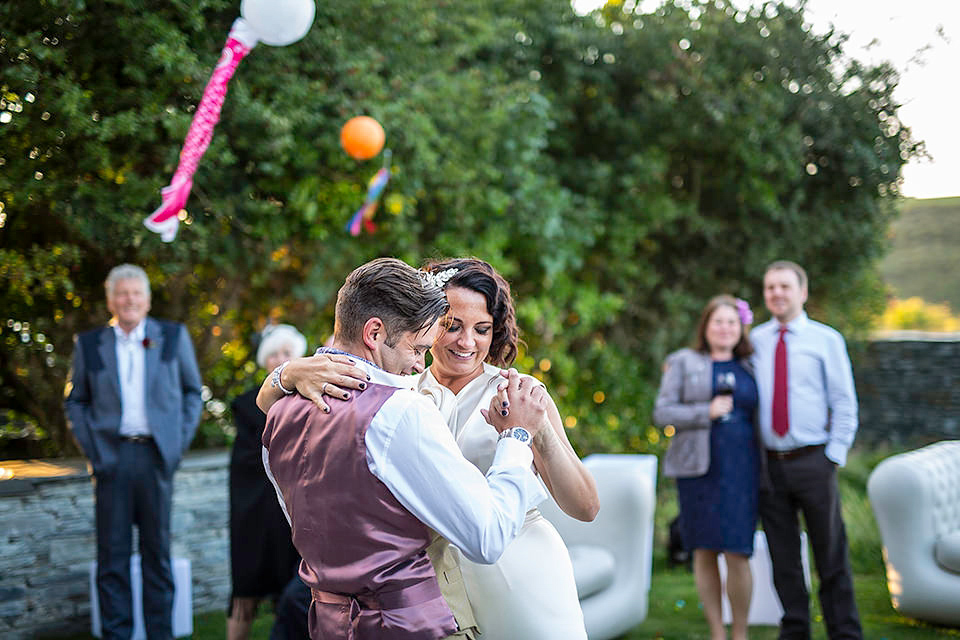 1930's Inspired David Fielden Elegance for a Family Wedding on the Cornish Coast. Photography by Matt Gillespie.