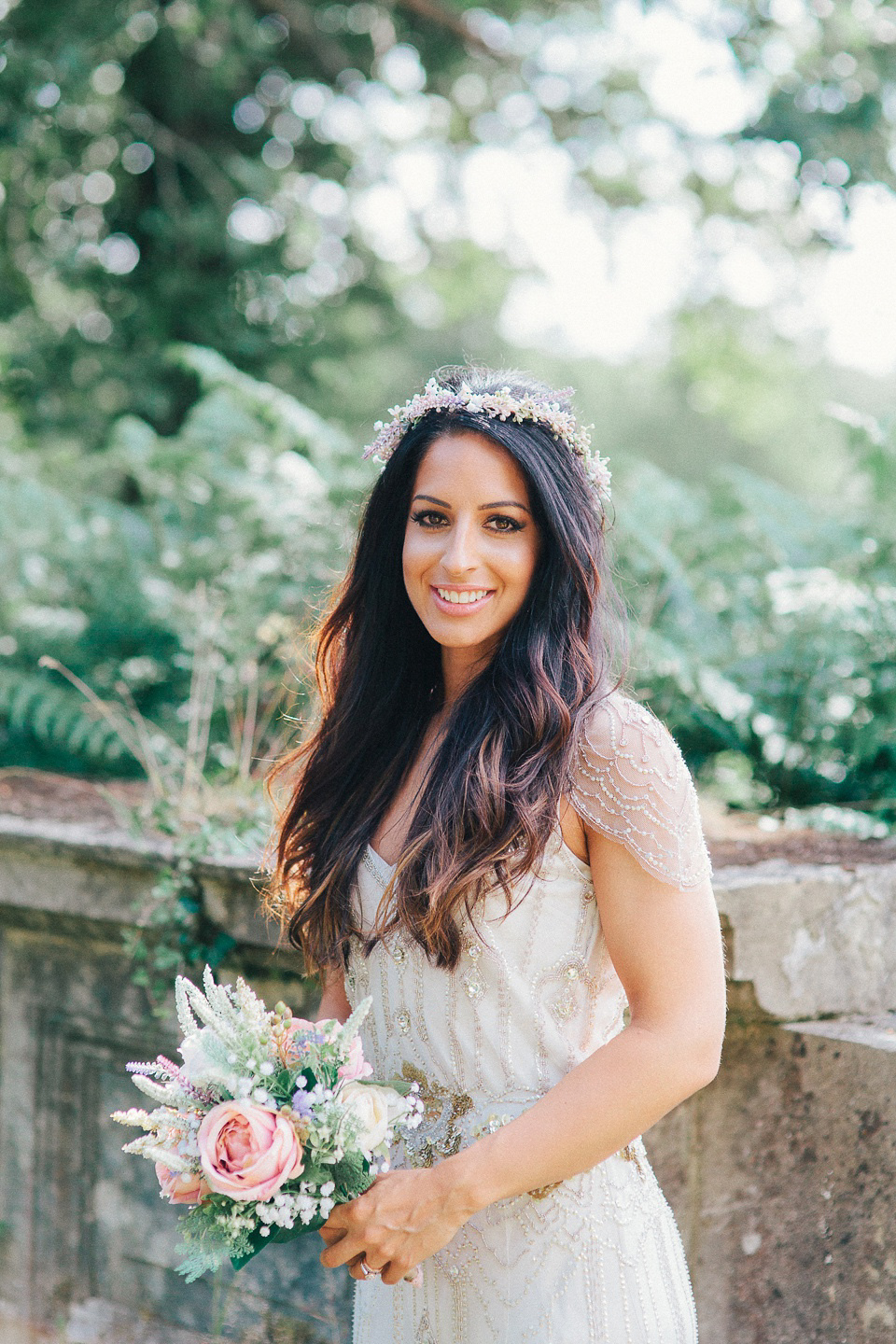 Jenny Packham's Eden and Pretty Pastel Flowers. Photography by Kylee Yee.
