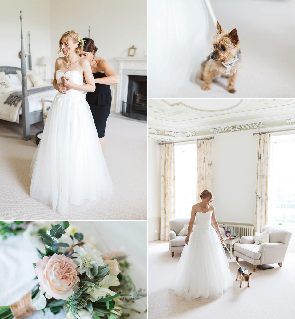 A Tulle Gown and Bridesmaids in Black for an Elegant Travel Inspired Wedding. Photography by Miss Gen.