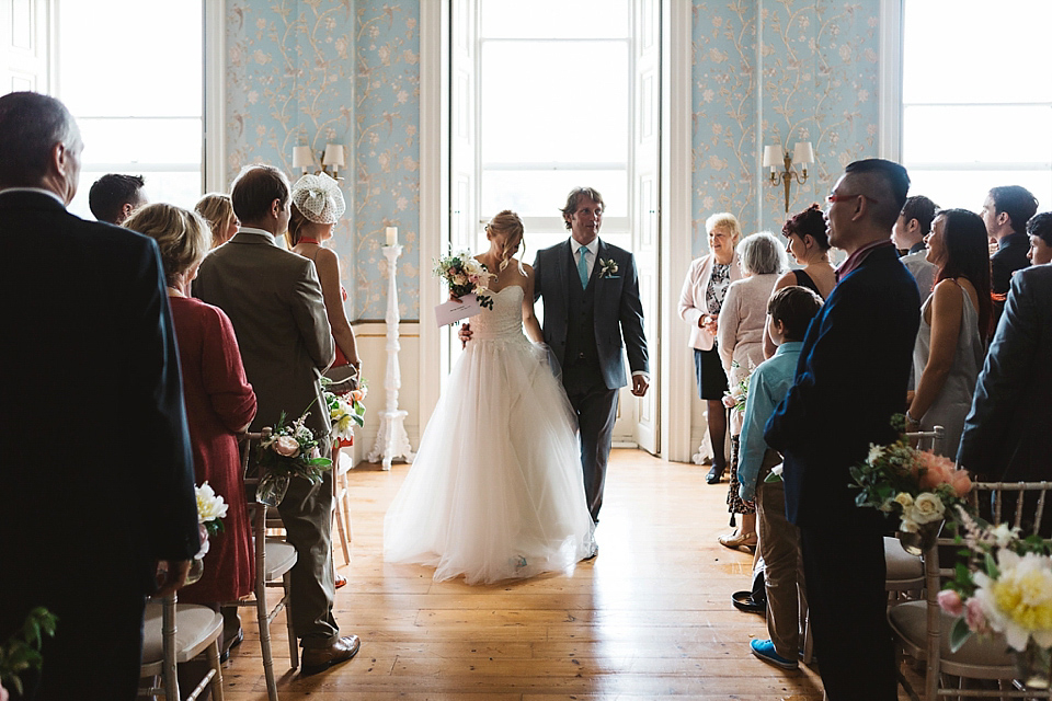 A Tulle Gown and Bridesmaids in Black for an Elegant Travel Inspired Wedding. Photography by Miss Gen.