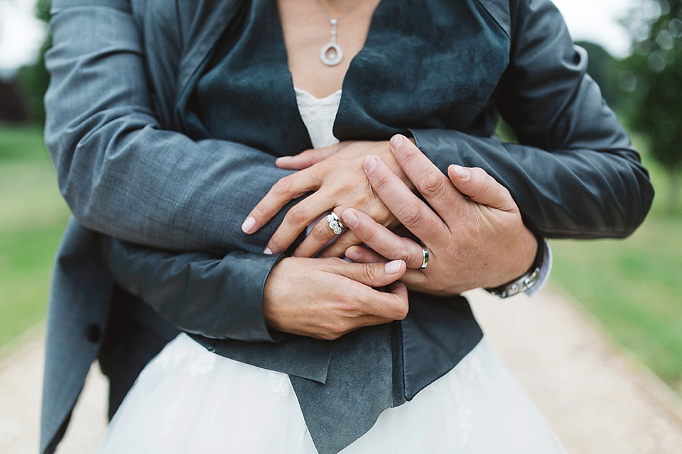 A Tulle Gown and Bridesmaids in Black for an Elegant Travel Inspired Wedding. Photography by Miss Gen.