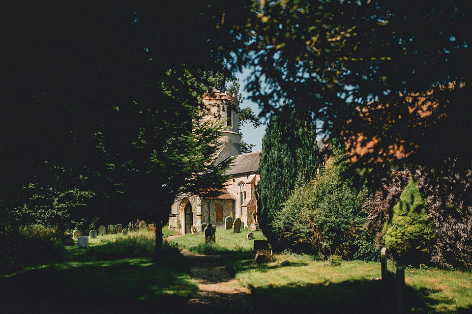 A Laure de Sagazan gown for an Elegant English Country Wedding. Photography by Kerry Diamond.