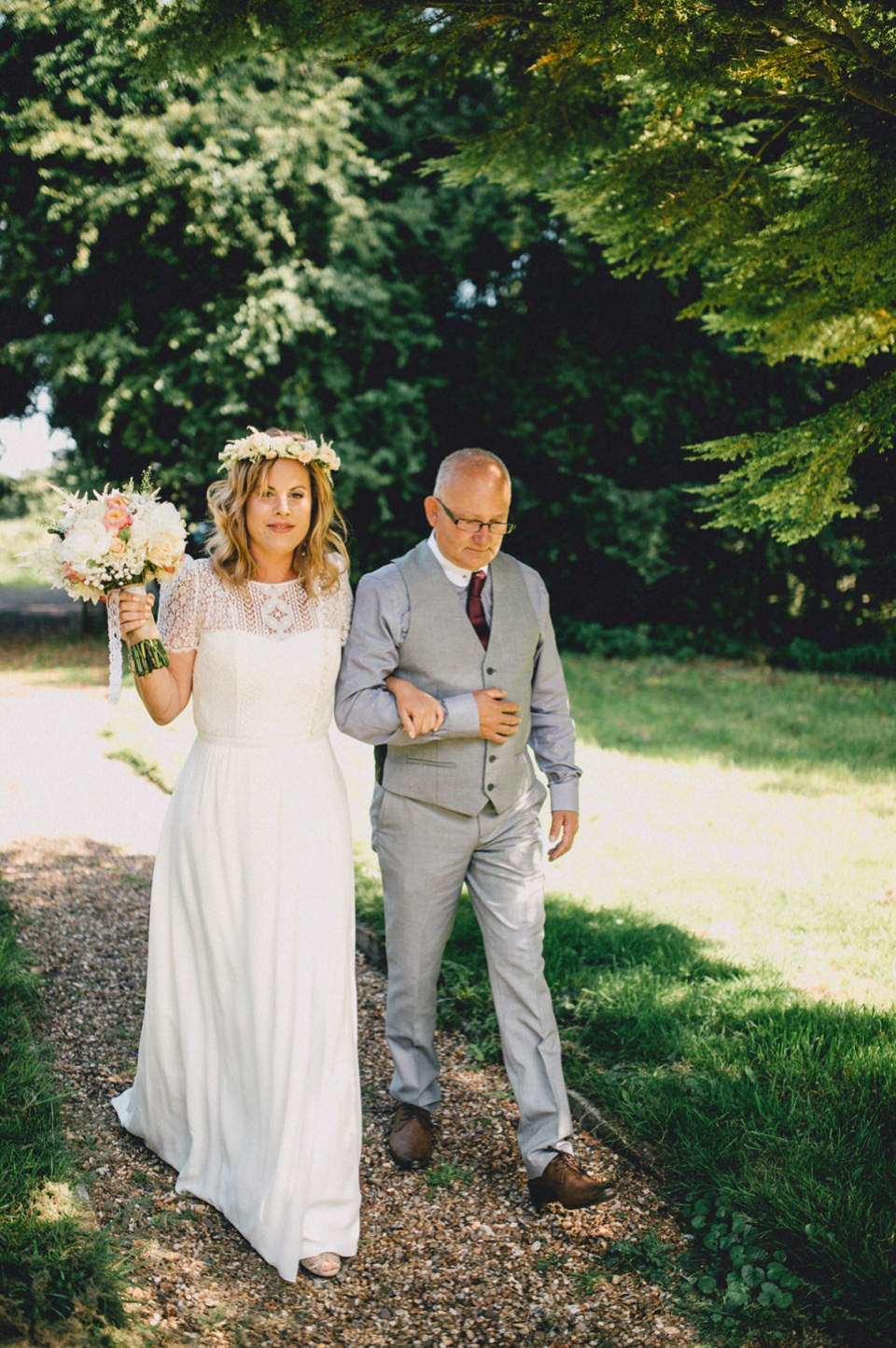 A Laure de Sagazan gown for an Elegant English Country Wedding. Photography by Kerry Diamond.