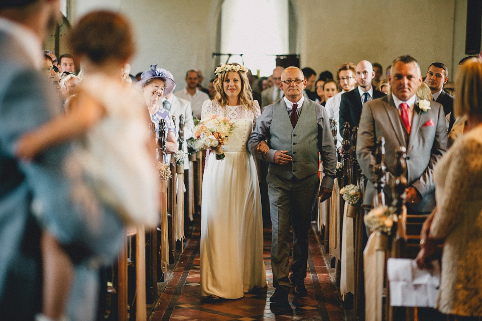 A Laure de Sagazan gown for an Elegant English Country Wedding. Photography by Kerry Diamond.