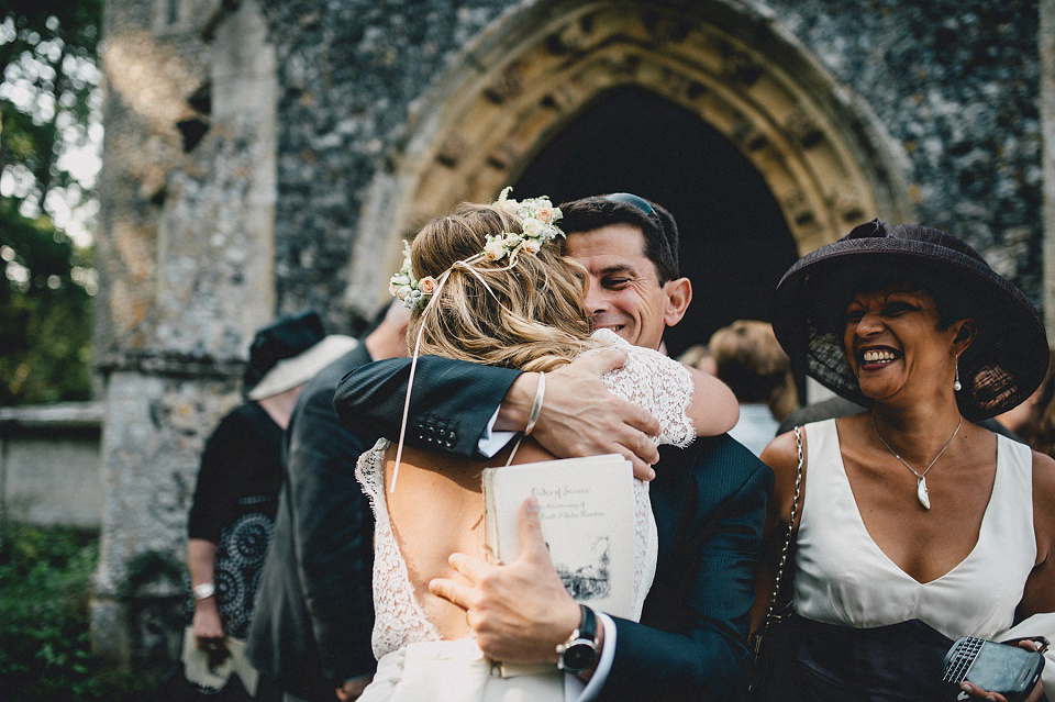 A Laure de Sagazan gown for an Elegant English Country Wedding. Photography by Kerry Diamond.