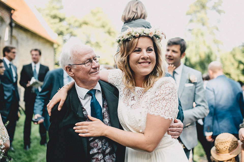 A Laure de Sagazan gown for an Elegant English Country Wedding. Photography by Kerry Diamond.