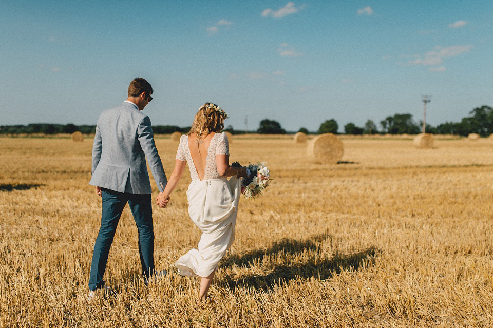 A Laure de Sagazan gown for an Elegant English Country Wedding. Photography by Kerry Diamond.