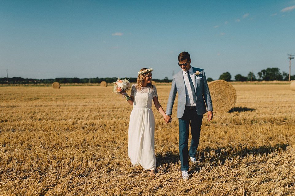 A Laure de Sagazan gown for an Elegant English Country Wedding. Photography by Kerry Diamond.