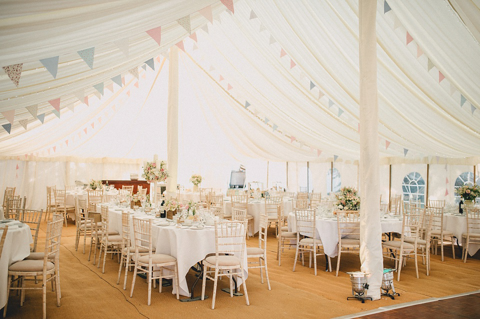 A Laure de Sagazan gown for an Elegant English Country Wedding. Photography by Kerry Diamond.