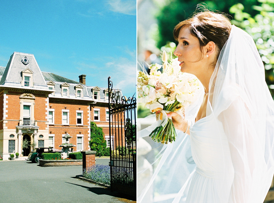 Monroe by Jenny Packham for an Effortlessly Elegant Country House Wedding. Images by Peachey Photography.