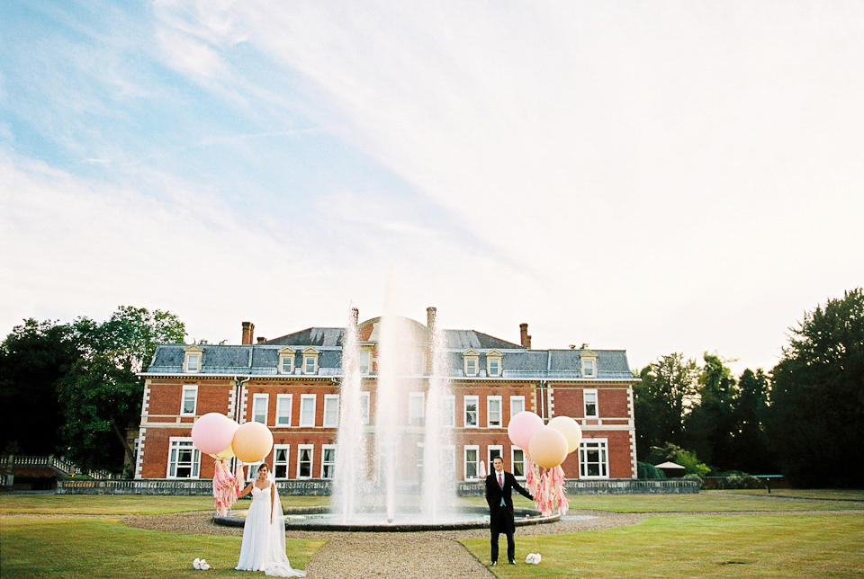 Monroe by Jenny Packham for an Effortlessly Elegant Country House Wedding. Images by Peachey Photography.