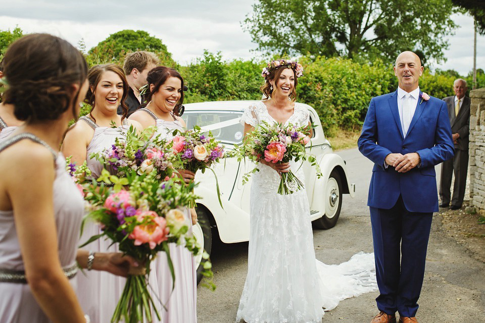 An Intuzuri Gown for a Black Tie meets Modern Boho Wedding. Photography by Gemma Williams.