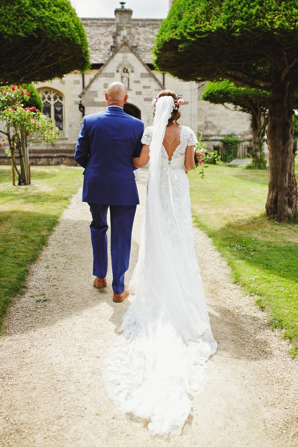 An Intuzuri Gown for a Black Tie meets Modern Boho Wedding. Photography by Gemma Williams.