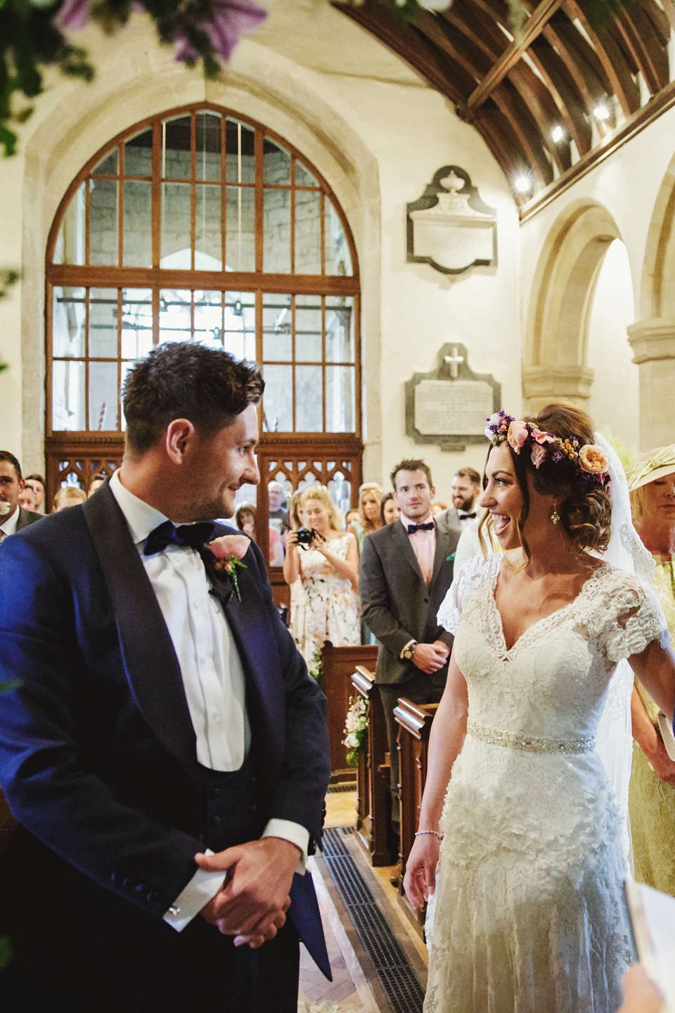 An Intuzuri Gown for a Black Tie meets Modern Boho Wedding. Photography by Gemma Williams.