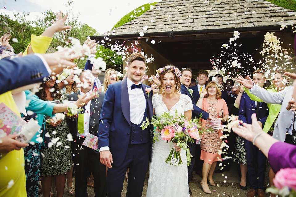 An Intuzuri Gown for a Black Tie meets Modern Boho Wedding. Photography by Gemma Williams.