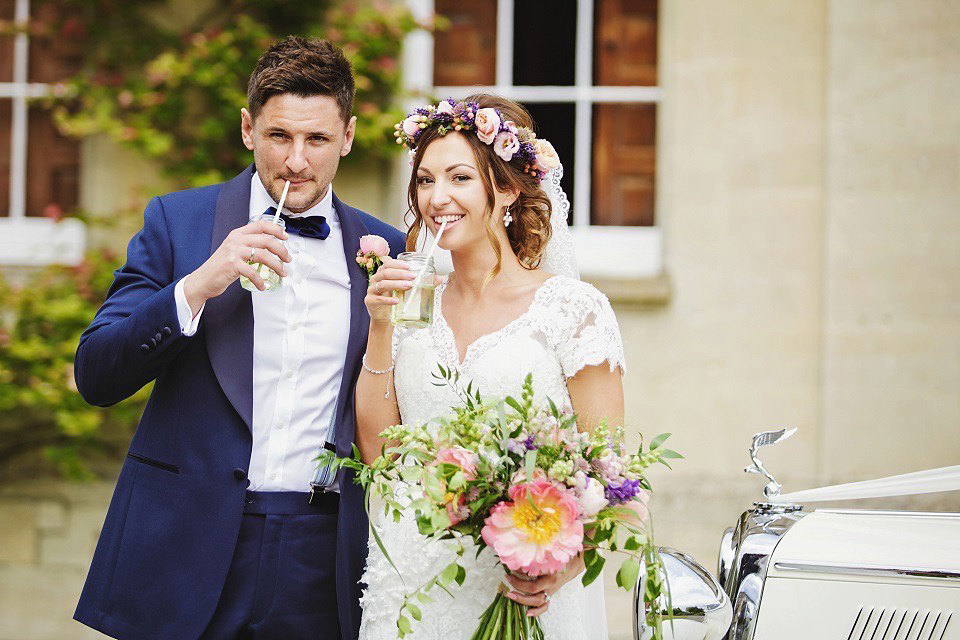 An Intuzuri Gown for a Black Tie meets Modern Boho Wedding. Photography by Gemma Williams.