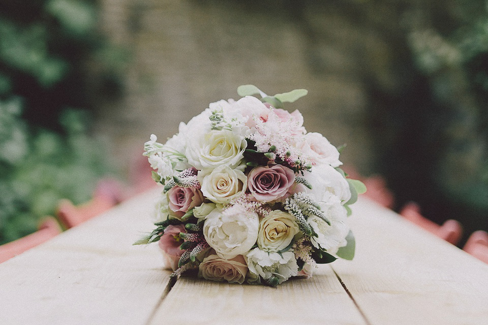 Pronovias Lace and a Juliet Cap Veil for a Japanese and 1930's Vintage Inspired Wedding. Scuffins Photography.