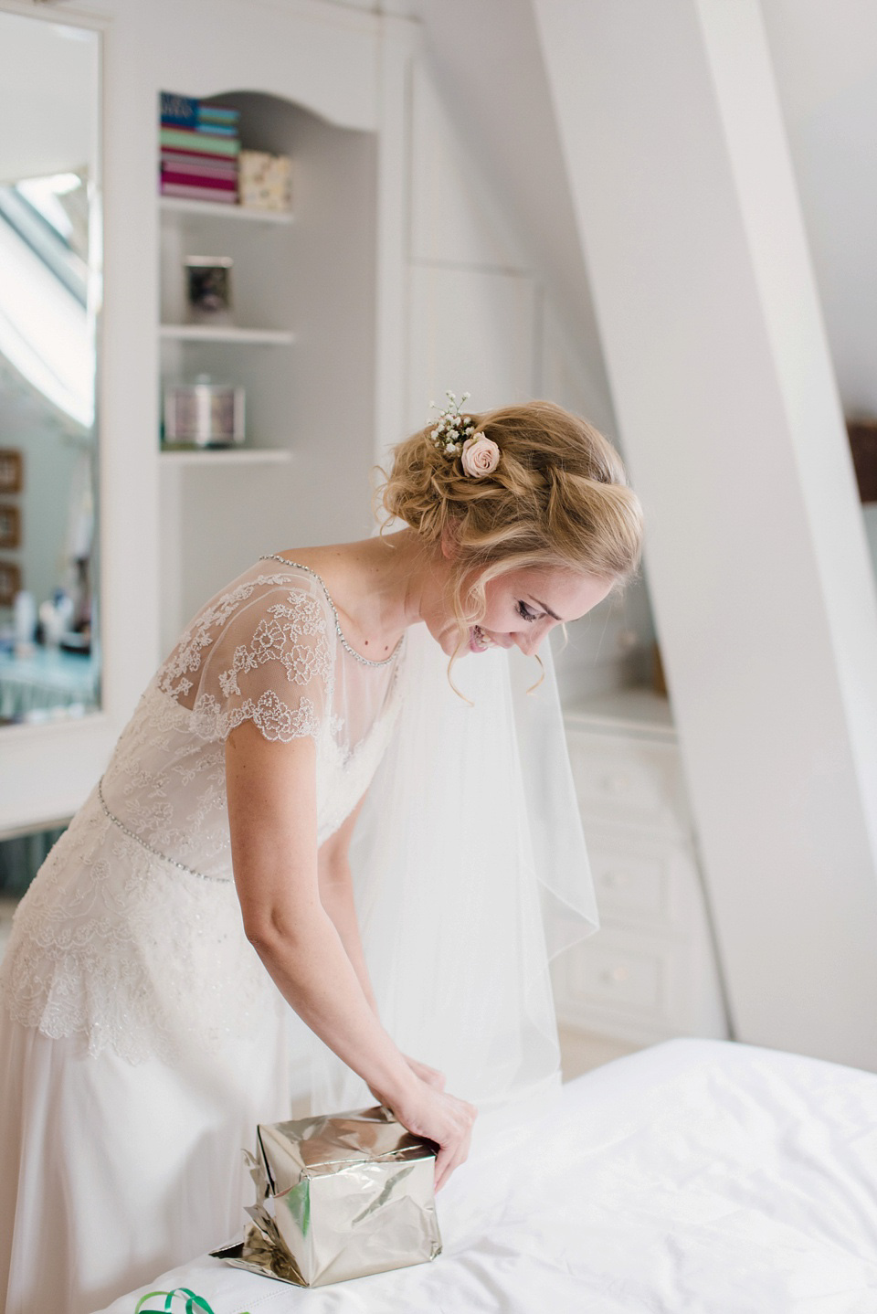 Jenny Packham Elegance for a Pastel Colour and Rustic Village Barn Wedding