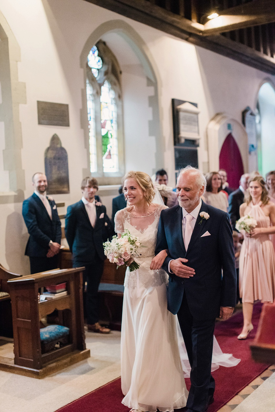 Jenny Packham Elegance for a Pastel Colour and Rustic Village Barn Wedding