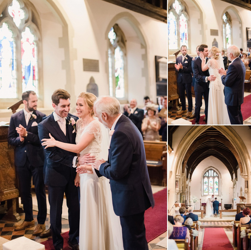 Jenny Packham Elegance for a Pastel Colour and Rustic Village Barn Wedding