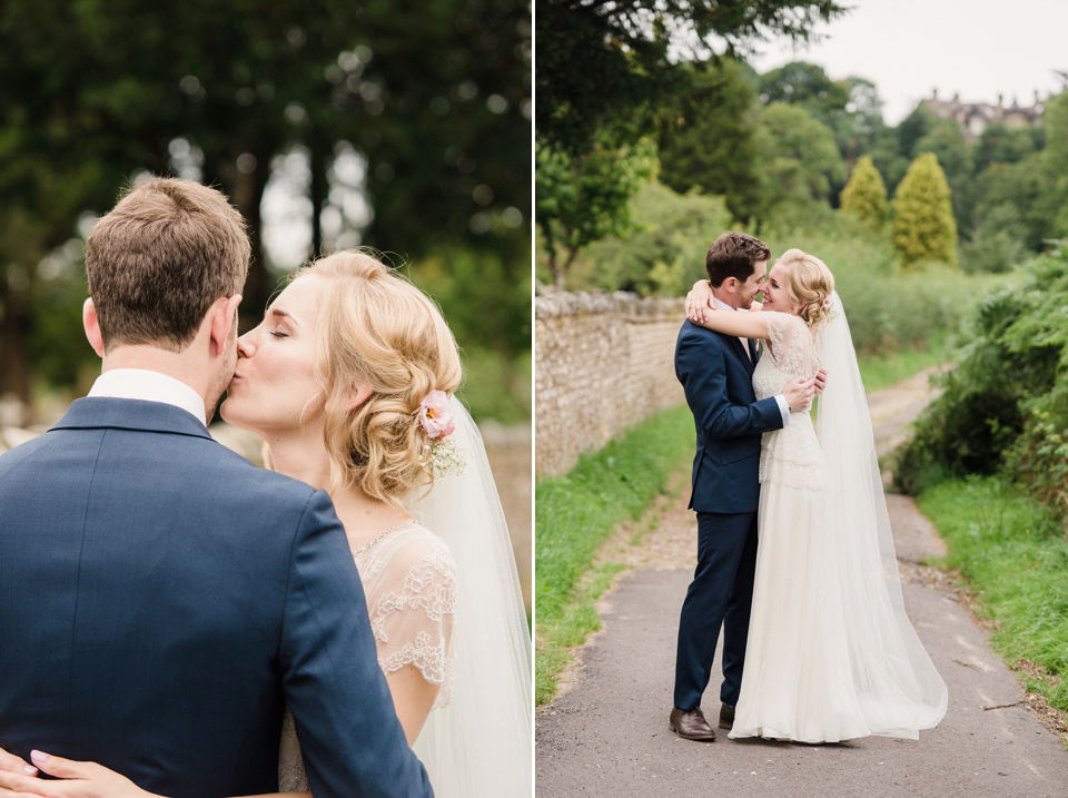 Jenny Packham Elegance for a Pastel Colour and Rustic Village Barn Wedding