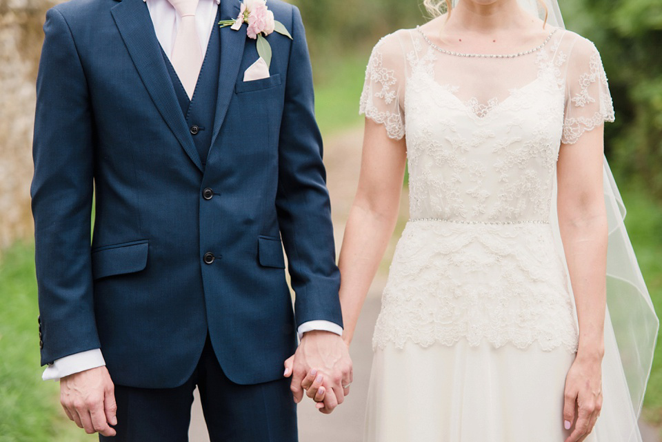 Jenny Packham Elegance for a Pastel Colour and Rustic Village Barn Wedding