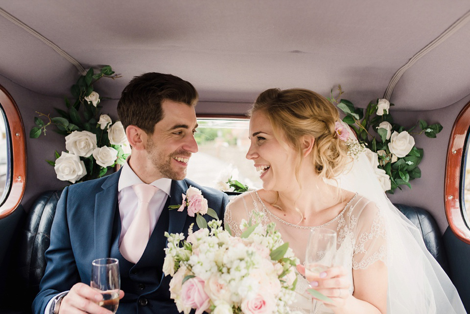 Jenny Packham Elegance for a Pastel Colour and Rustic Village Barn Wedding