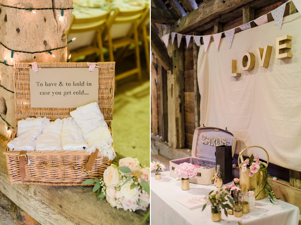 Jenny Packham Elegance for a Pastel Colour and Rustic Village Barn Wedding