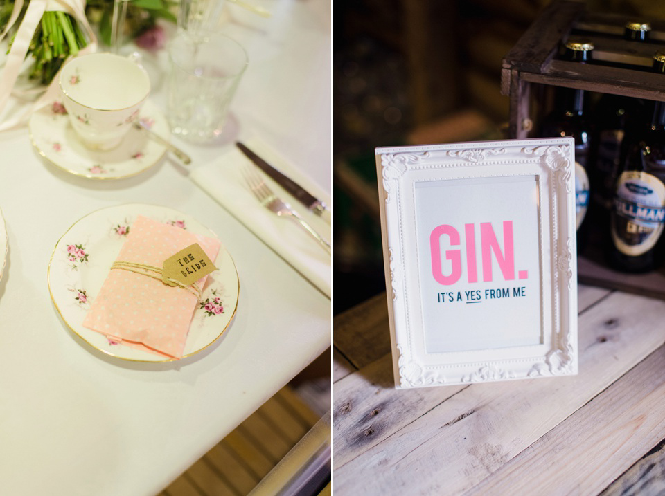 Jenny Packham Elegance for a Pastel Colour and Rustic Village Barn Wedding