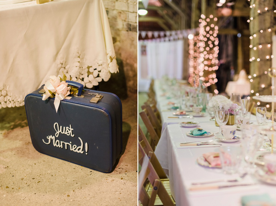 Jenny Packham Elegance for a Pastel Colour and Rustic Village Barn Wedding